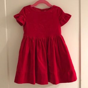 Red velvet dress from Gymboree